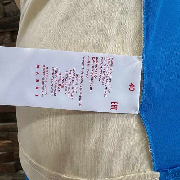 Marni Color-block Blue Beige Tunic Dress Size 40 Made in Italy - Picture 15 of 16